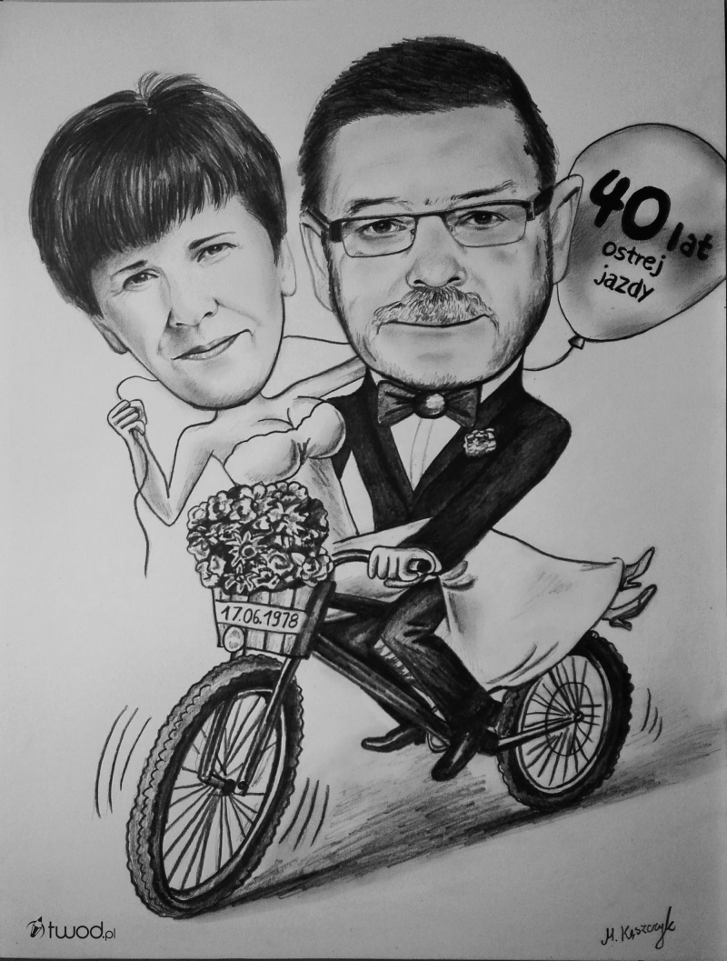 Karykatura na rocznicę ślubu