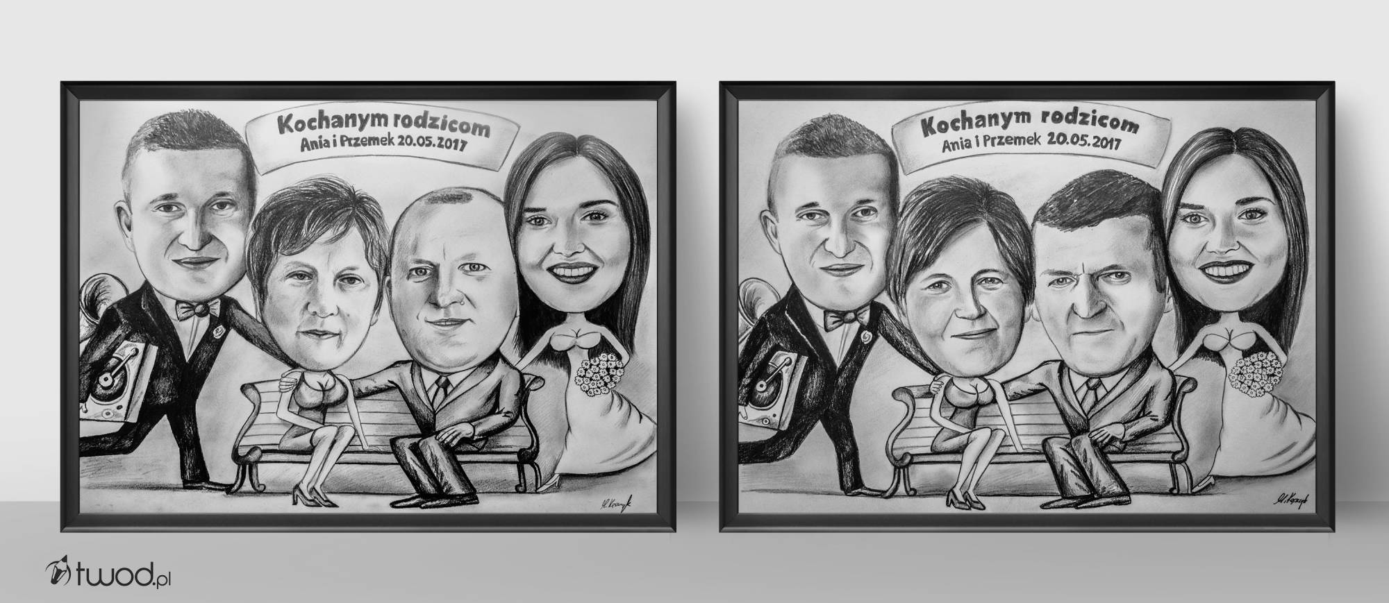 Karykatura na podziękowania rodzicom