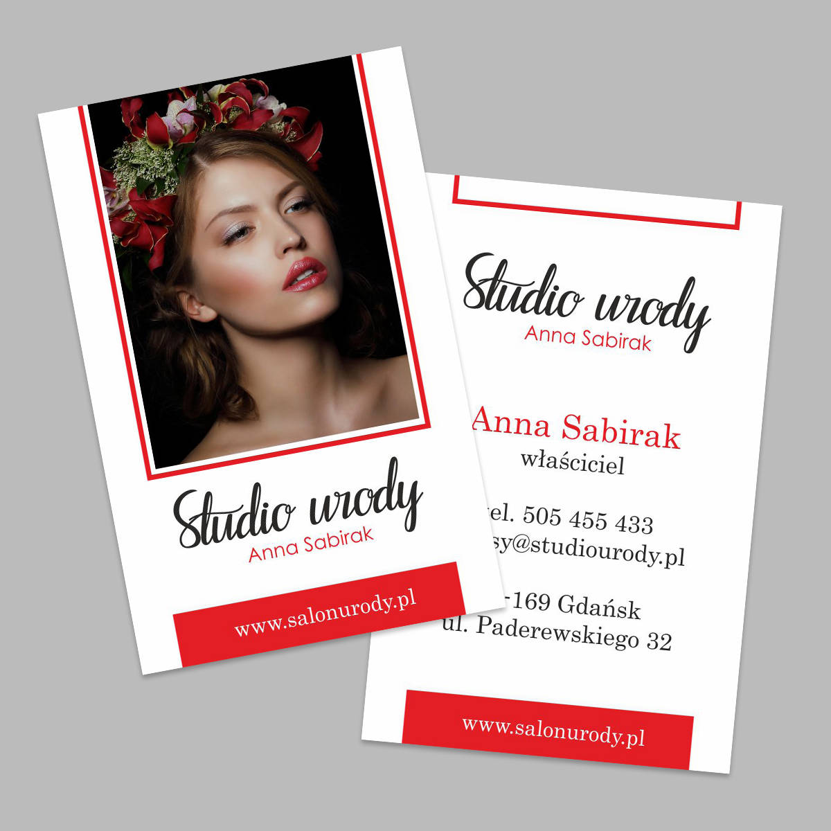 wizytówka salonu urody